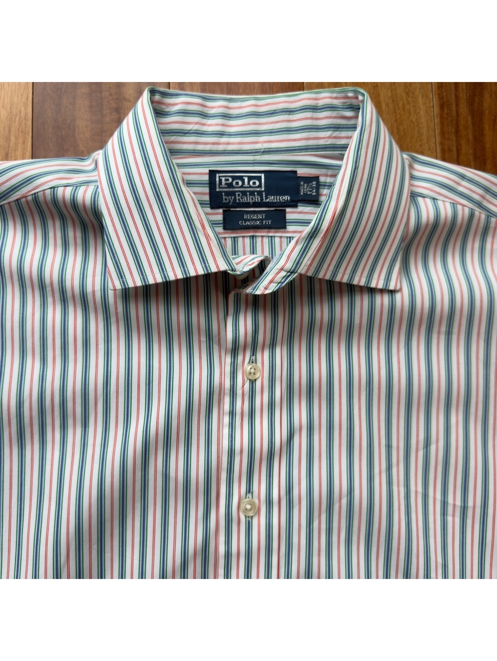 Polo Ralph Lauren Classic Multicolored Pinstripe Dress Shirt Size 17 34/35
